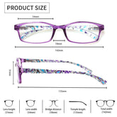 KERECSEN 4 Pack Rectangle Pattern Reading Glasses Unisex 802 - kerecsen